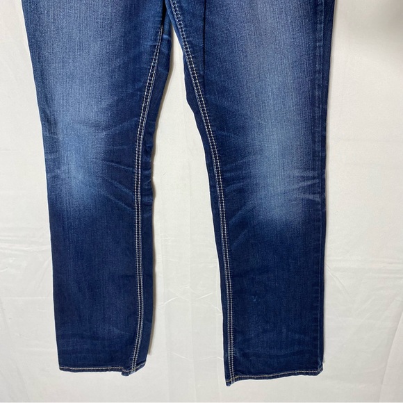 Silver Jeans Dark Wash Mid Rise Suki Mid Slim Boot Cut Jeans 28 - Picture 10 of 14